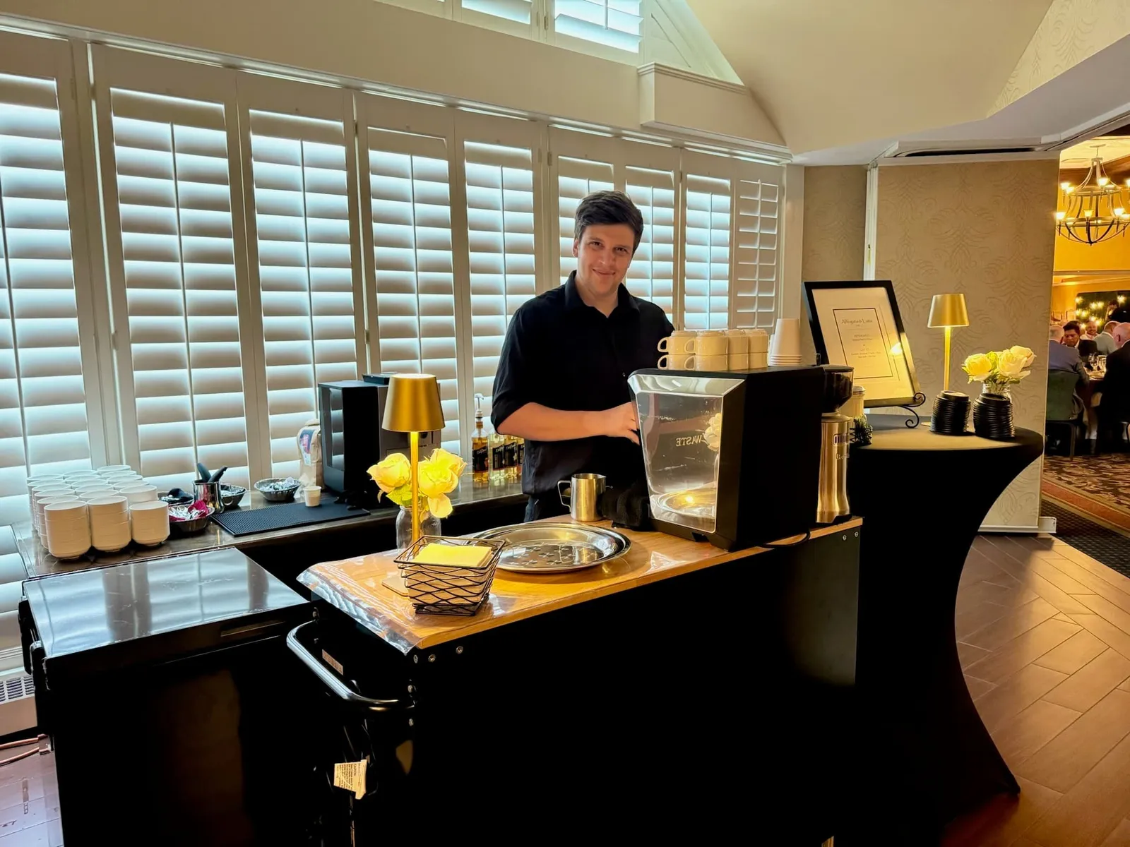 Baristas from Maison Doré at an event